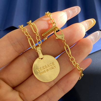 Versace Brass Medusa Necklace