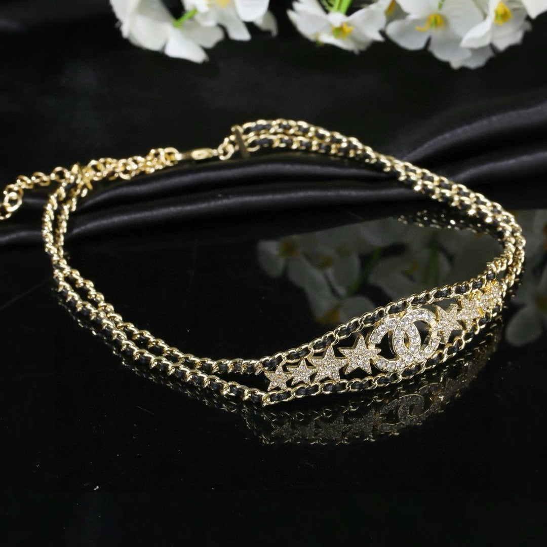 Chanel Brass Star Necklace