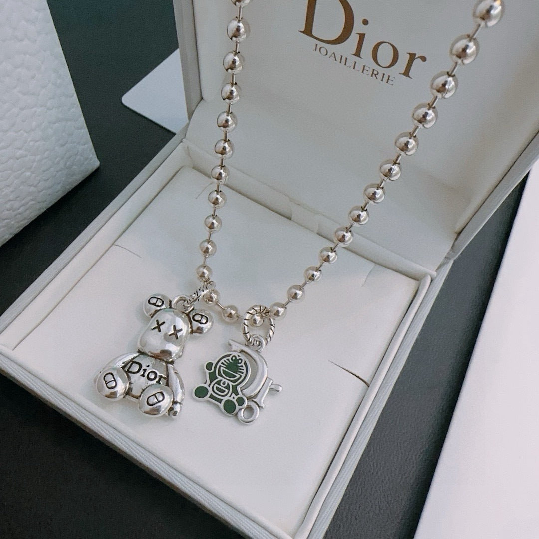 Dior Sterling Silver Chain Necklace