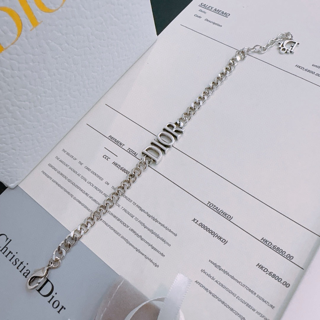 Dior Sterling Silver Chain Bracelet