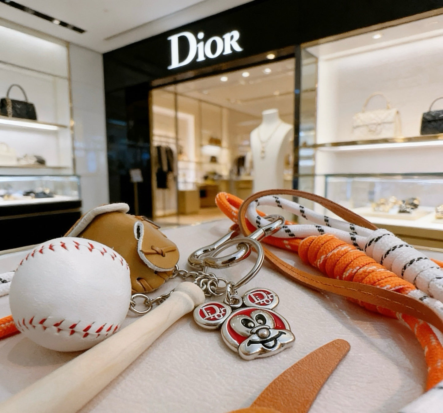 Dior Vintage-Finish Keychain