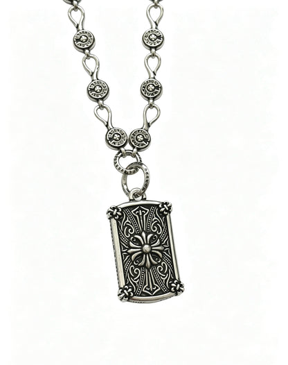 Chrome Hearts Sterling Silver Cross Necklace