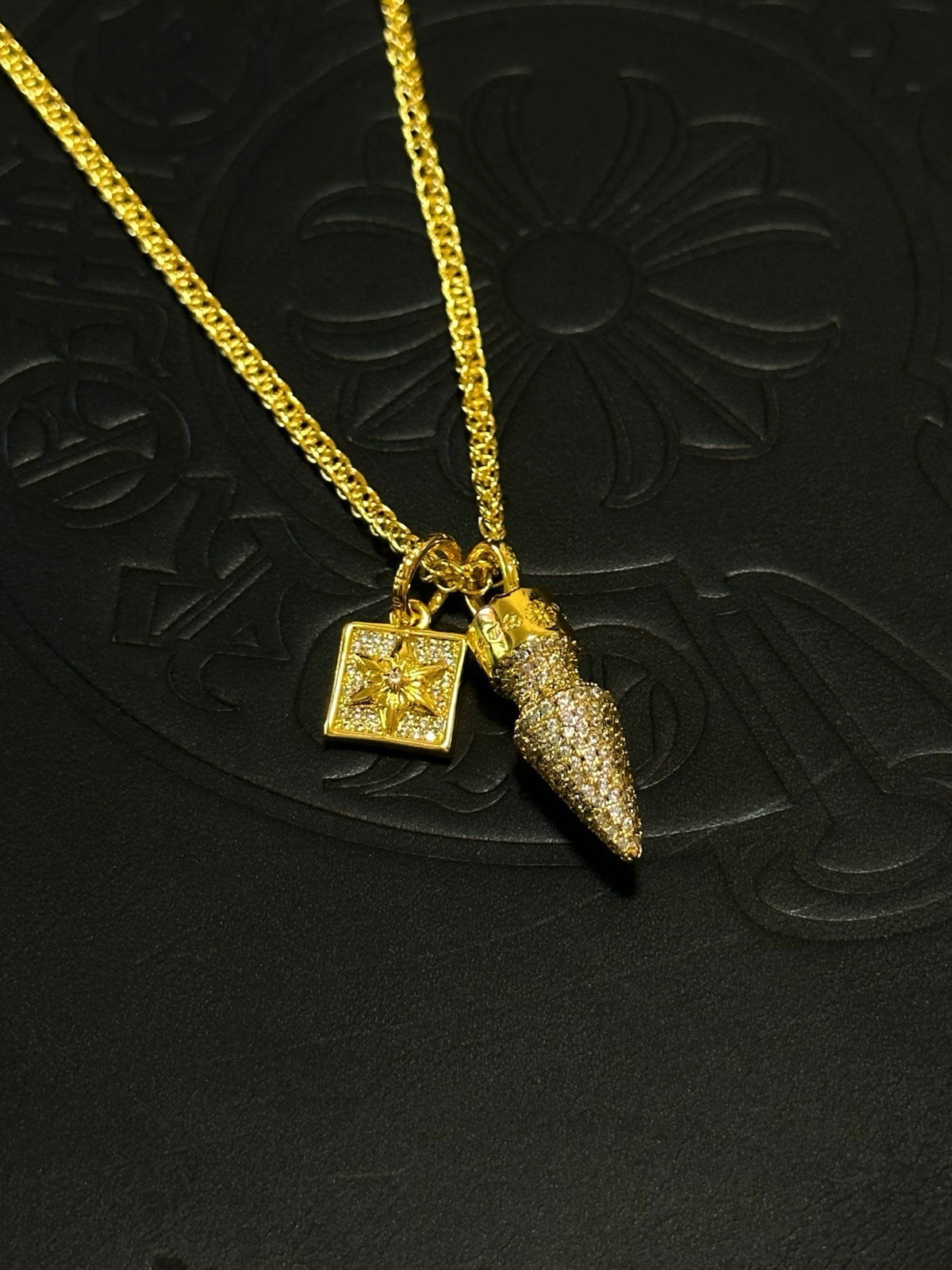Chrome Hearts Sterling Silver Cross Necklace