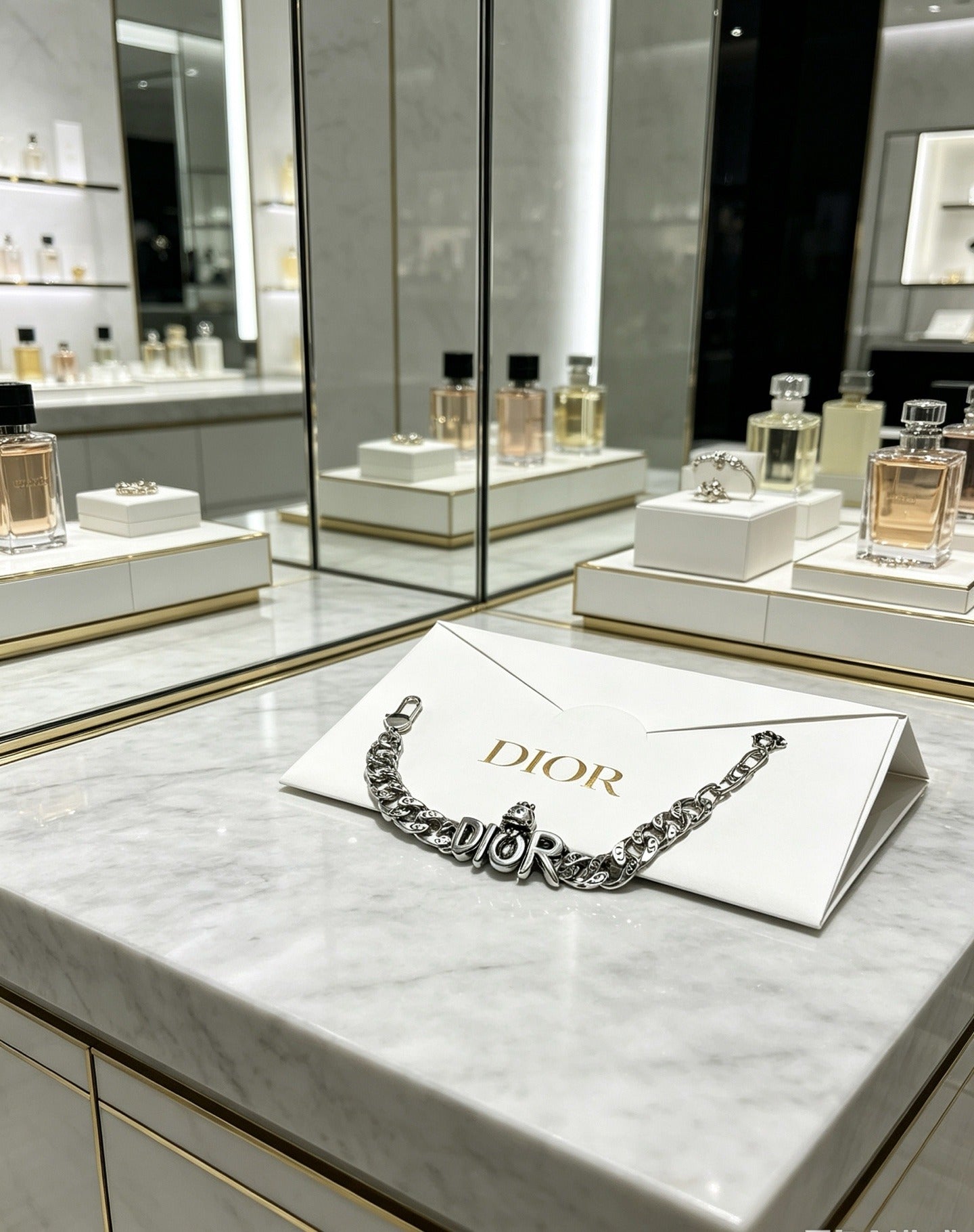 Dior Sterling Silver Chain Bracelet