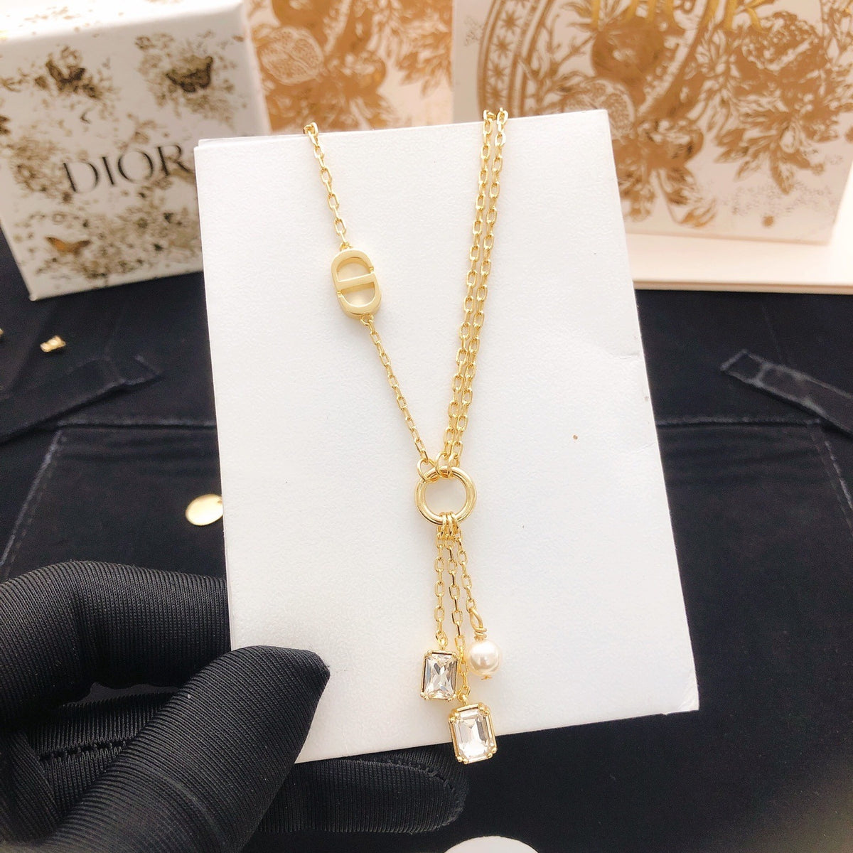 Dior Brass Tassel Necklace
