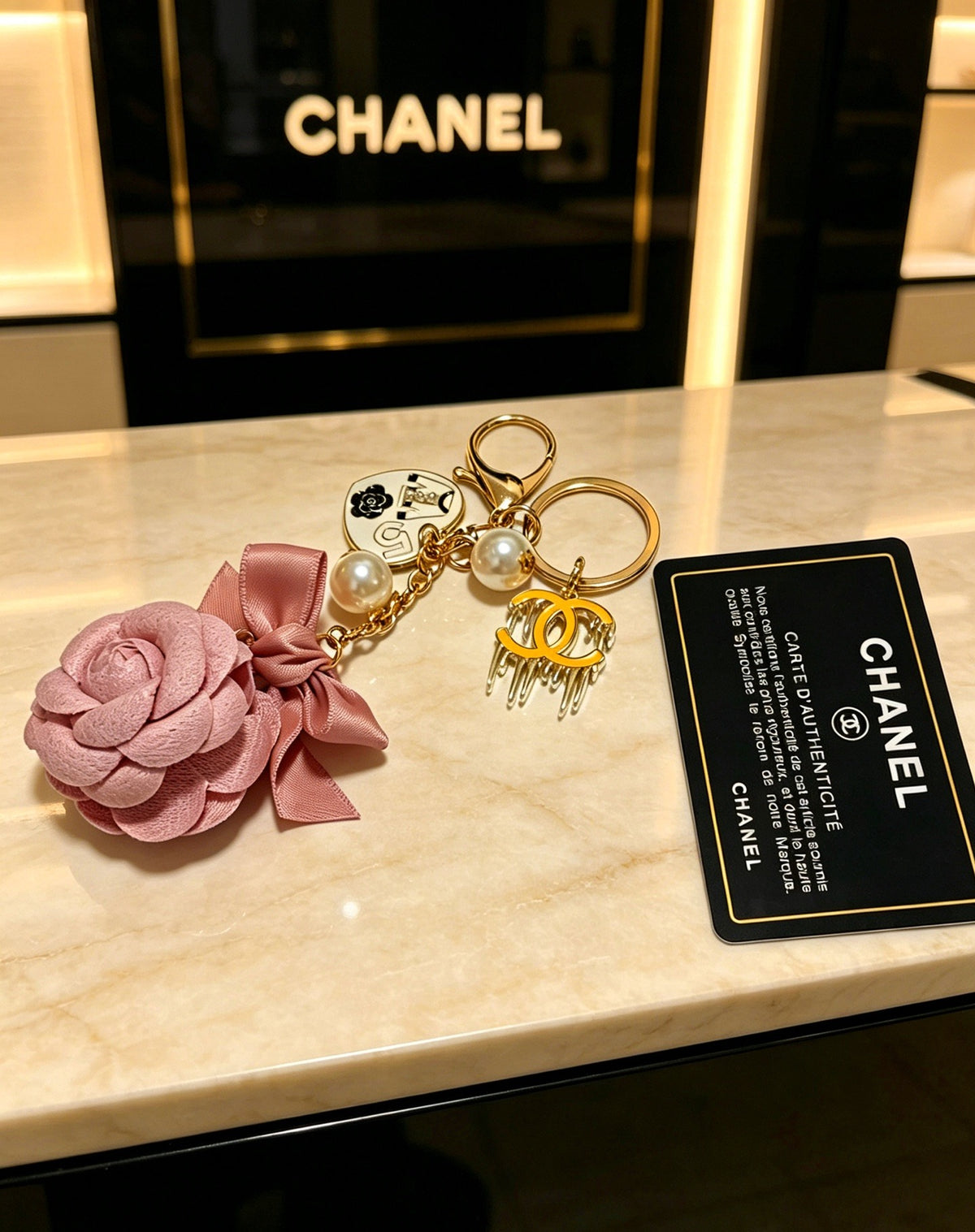 Chanel Vintage-Finish Keychain