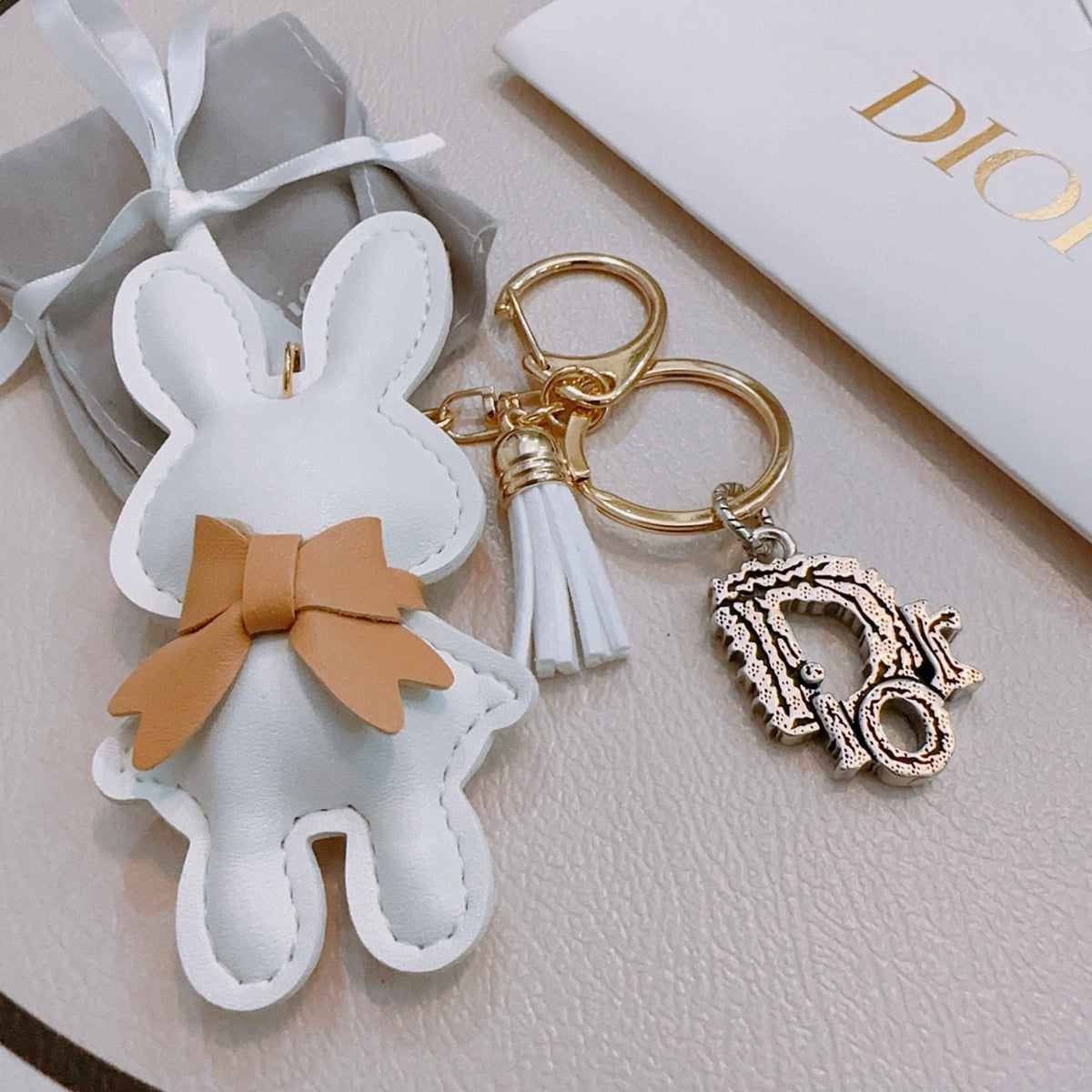 Dior Vintage-Finish Keychain