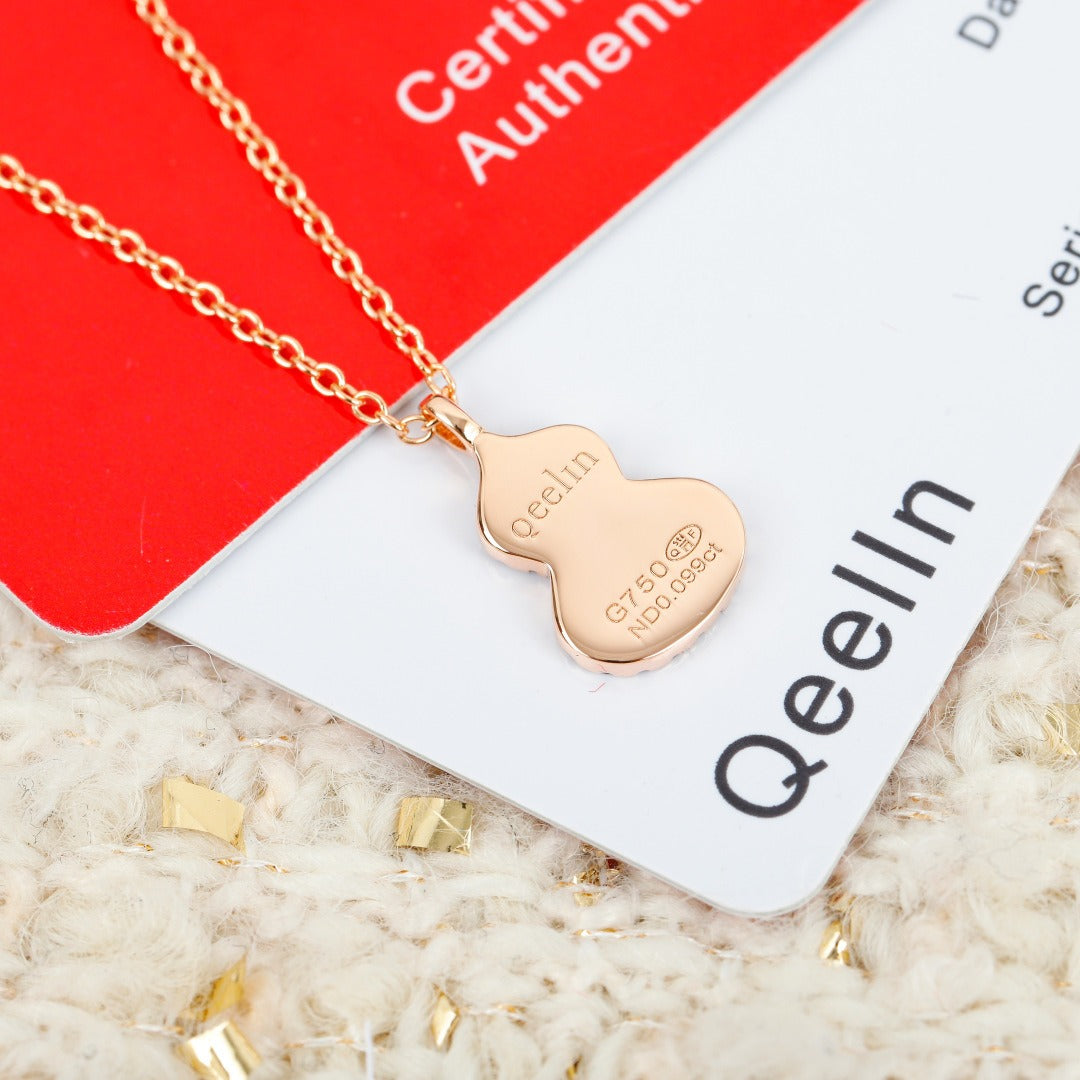 Qeelin Red Sterling Silver Floral Necklace