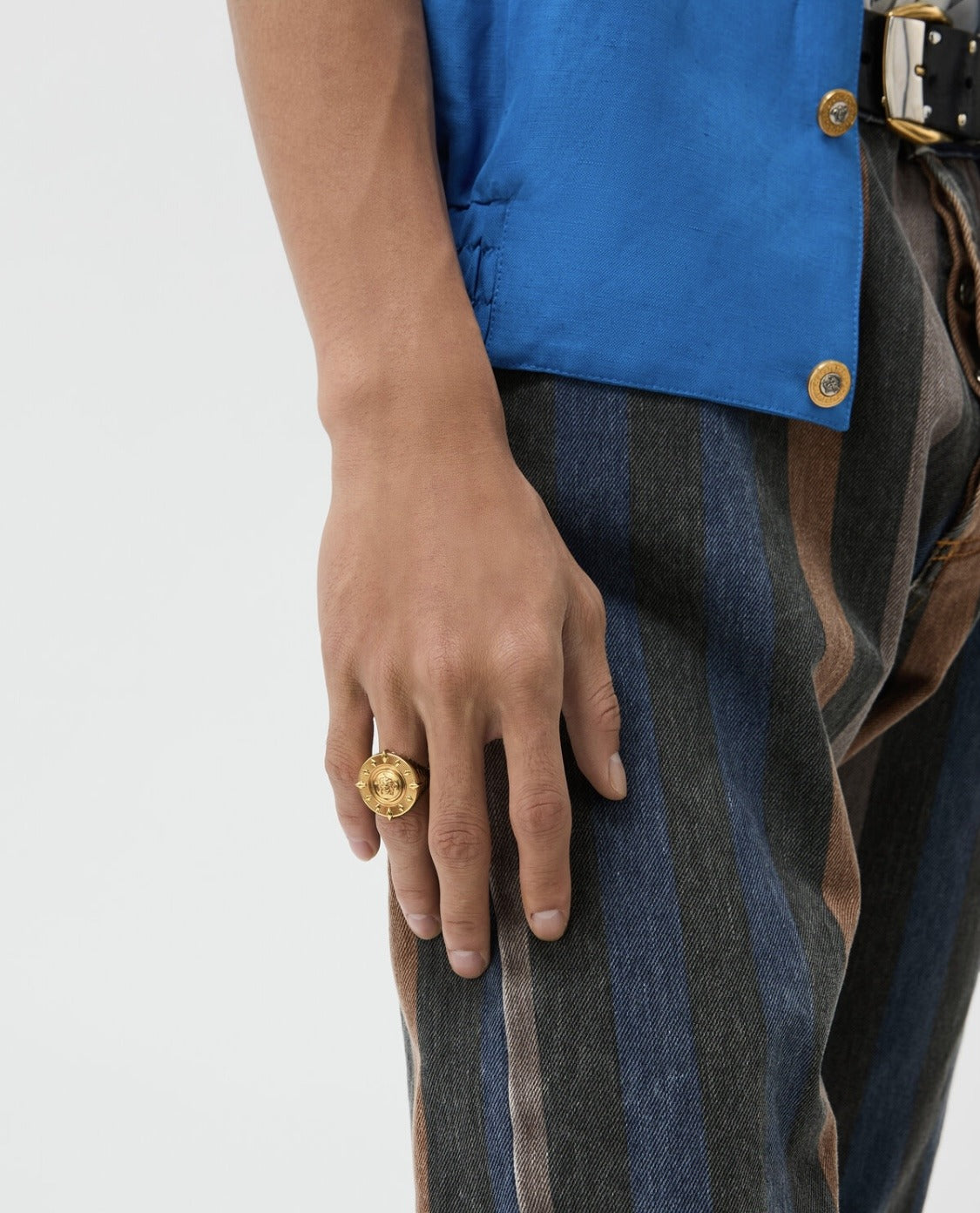 Versace Brass Medusa Ring