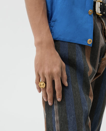 Versace Brass Medusa Ring