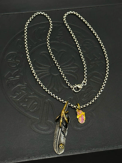 Chrome Hearts Sterling Silver Cross Necklace