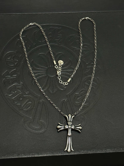Chrome Hearts Sterling Silver Cross Necklace