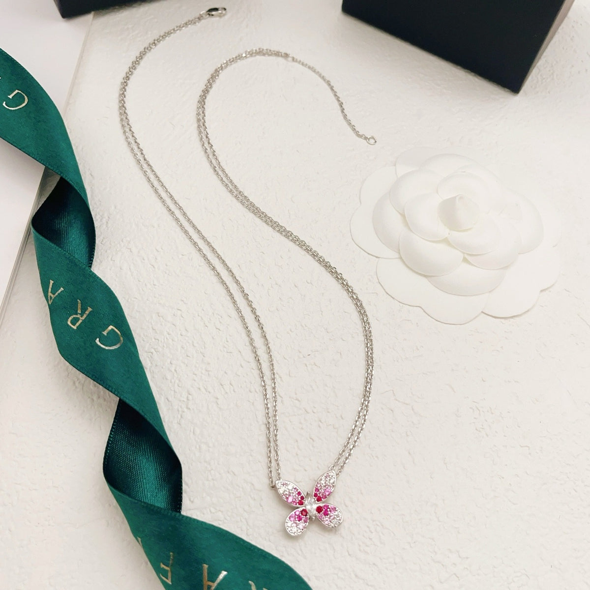 Unbranded Silver Brass Butterfly Necklace