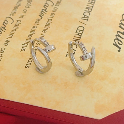 Cartier Silver Brass Earrings