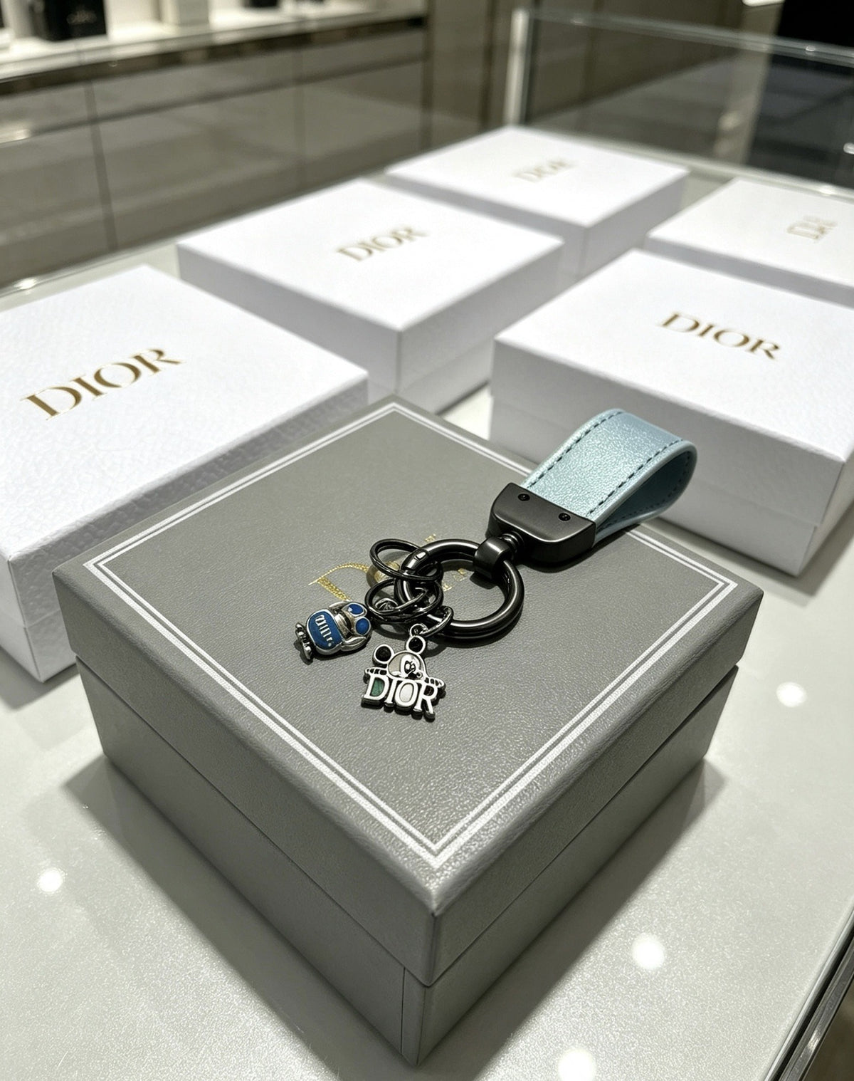 Dior Vintage-Finish Keychain