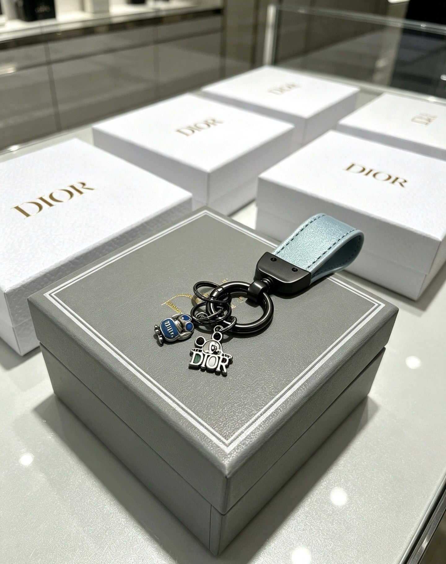 Dior Vintage-Finish Keychain