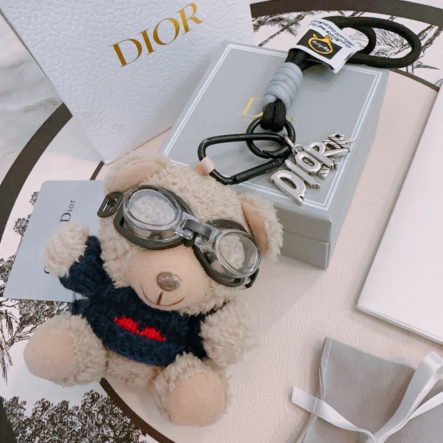 Dior Vintage-Finish Keychain