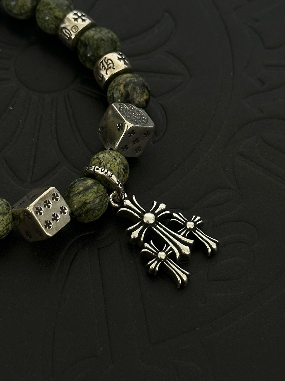 Chrome Hearts Sterling Silver Cross Bracelet