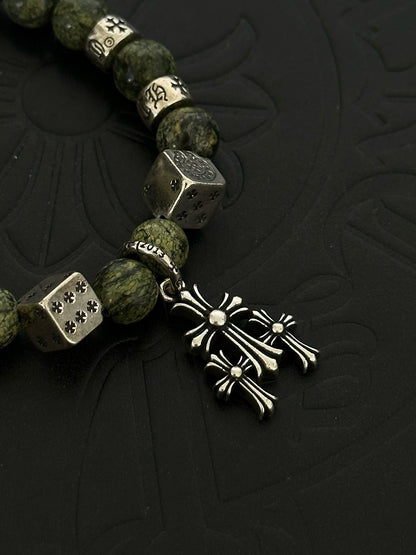 Chrome Hearts Sterling Silver Cross Bracelet