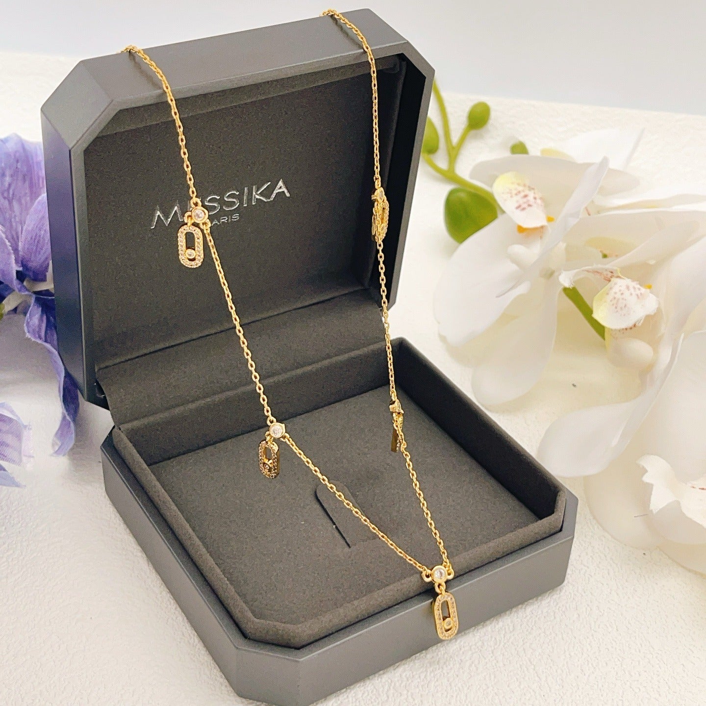 Messika Gold Brass Tassel Necklace