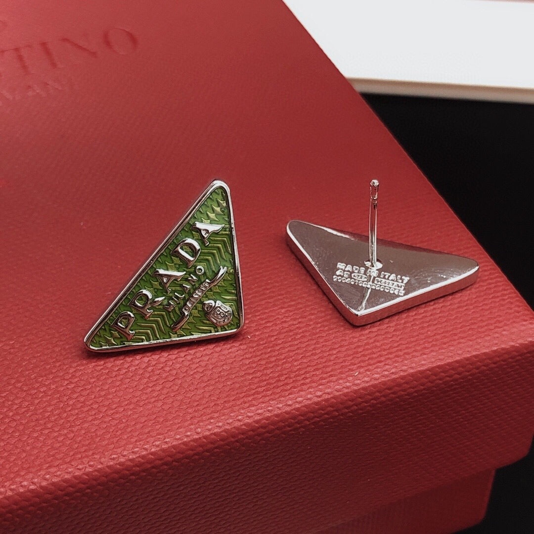 Prada Green Brass Earrings
