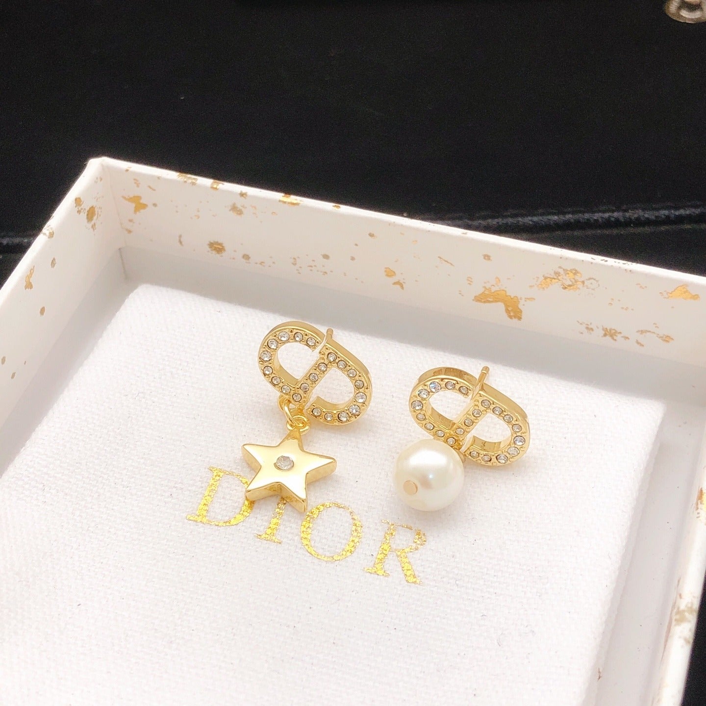Dior Brass Star Earrings