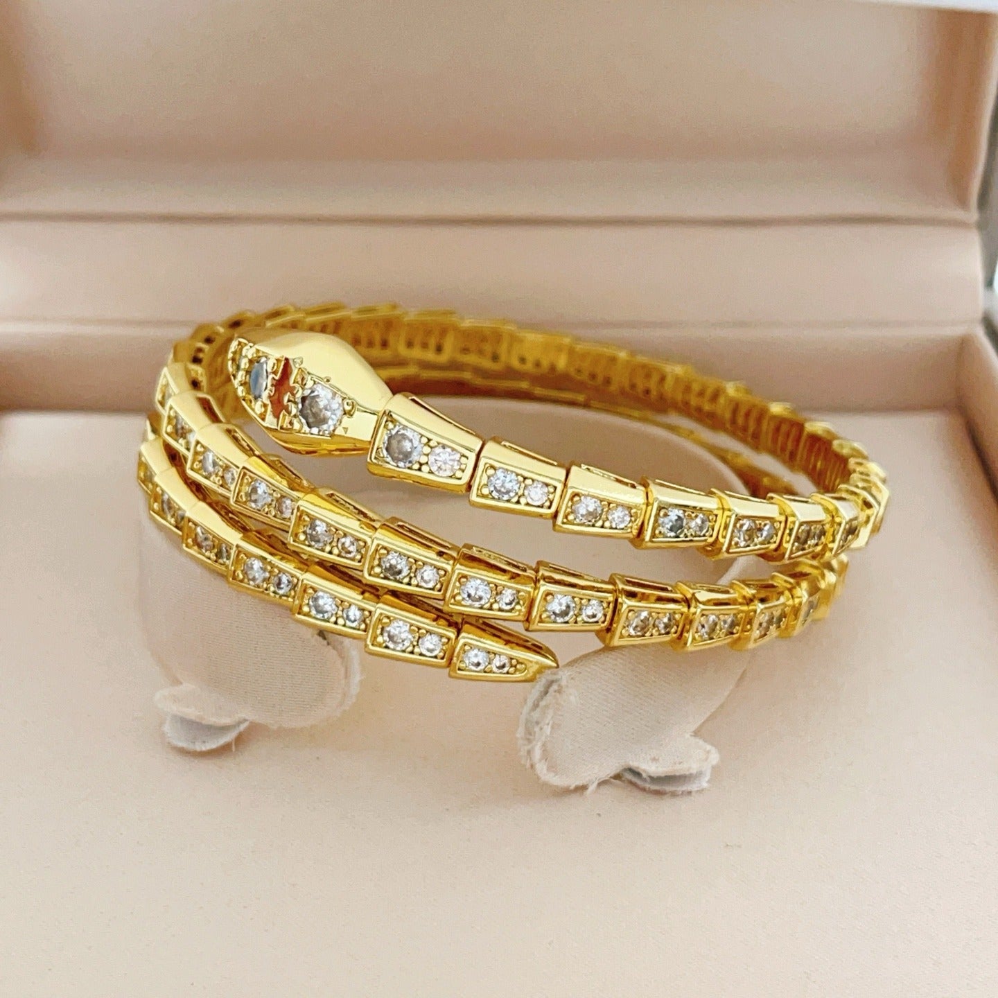 Bvlgari Gold Brass Serpent Bracelet