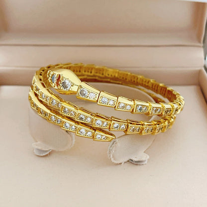 Bvlgari Gold Brass Serpent Bracelet