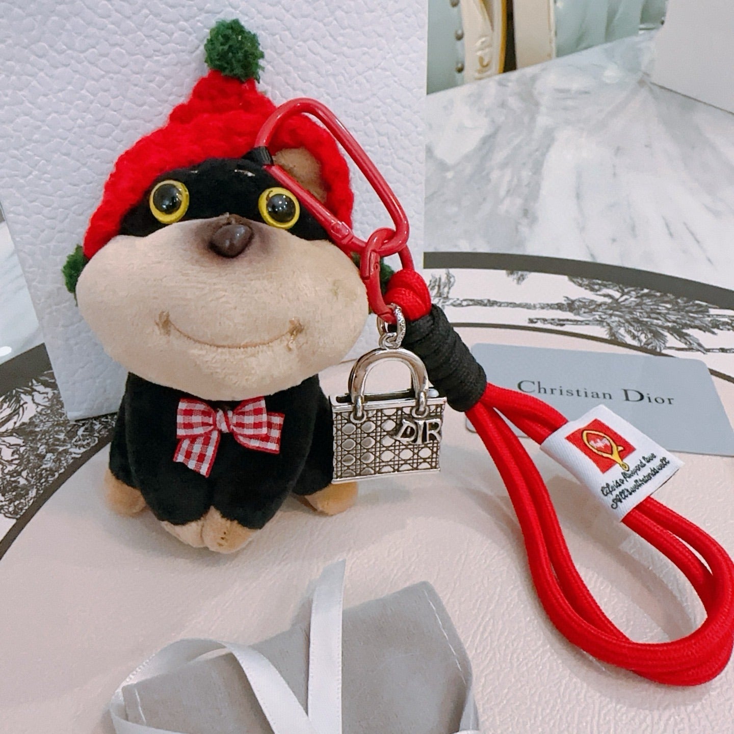 Dior Vintage-Finish Keychain