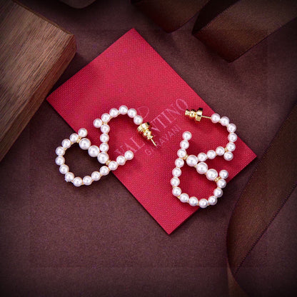 Valentino Gold Pearl Earrings
