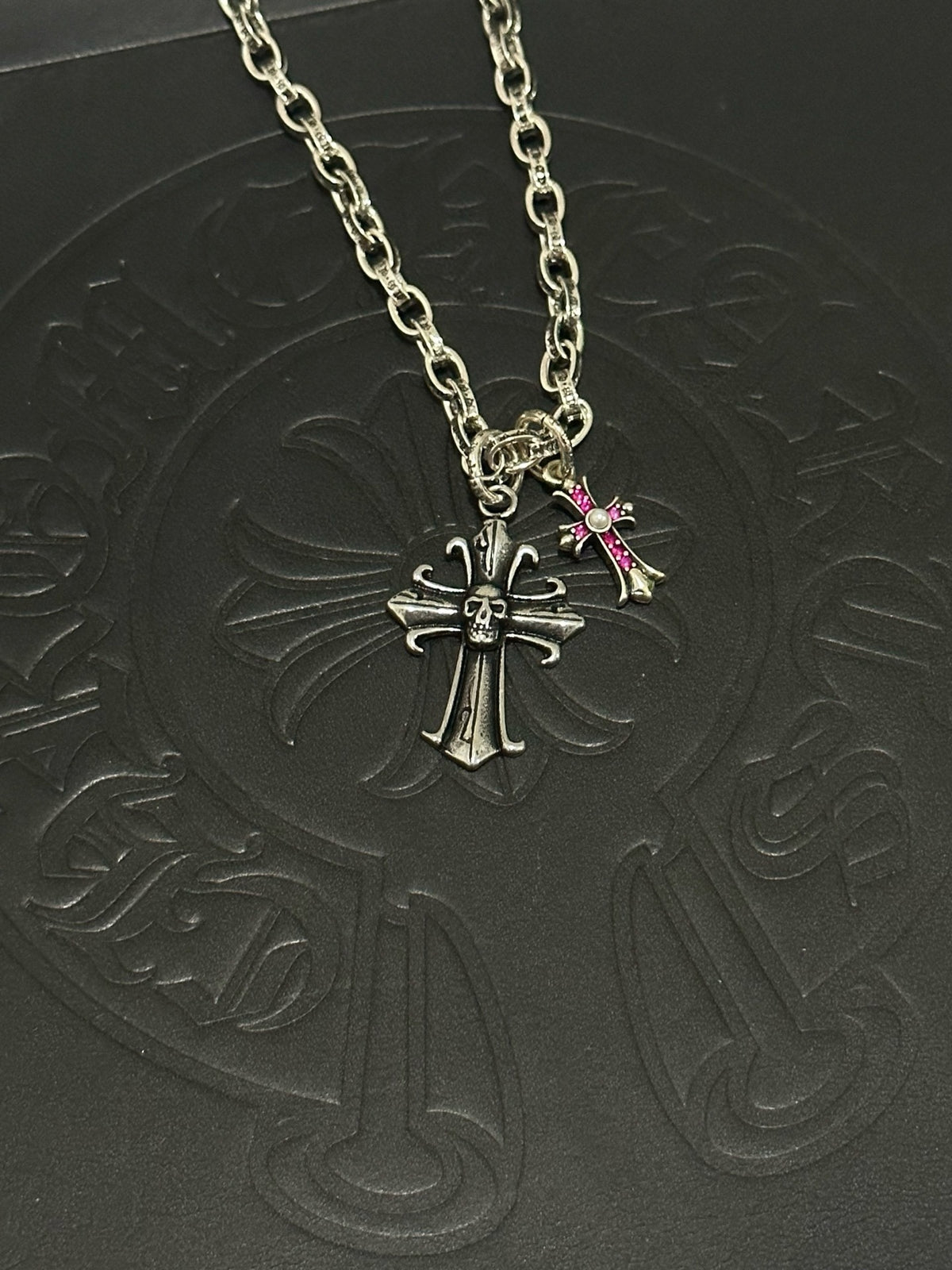Chrome Hearts Sterling Silver Cross Necklace