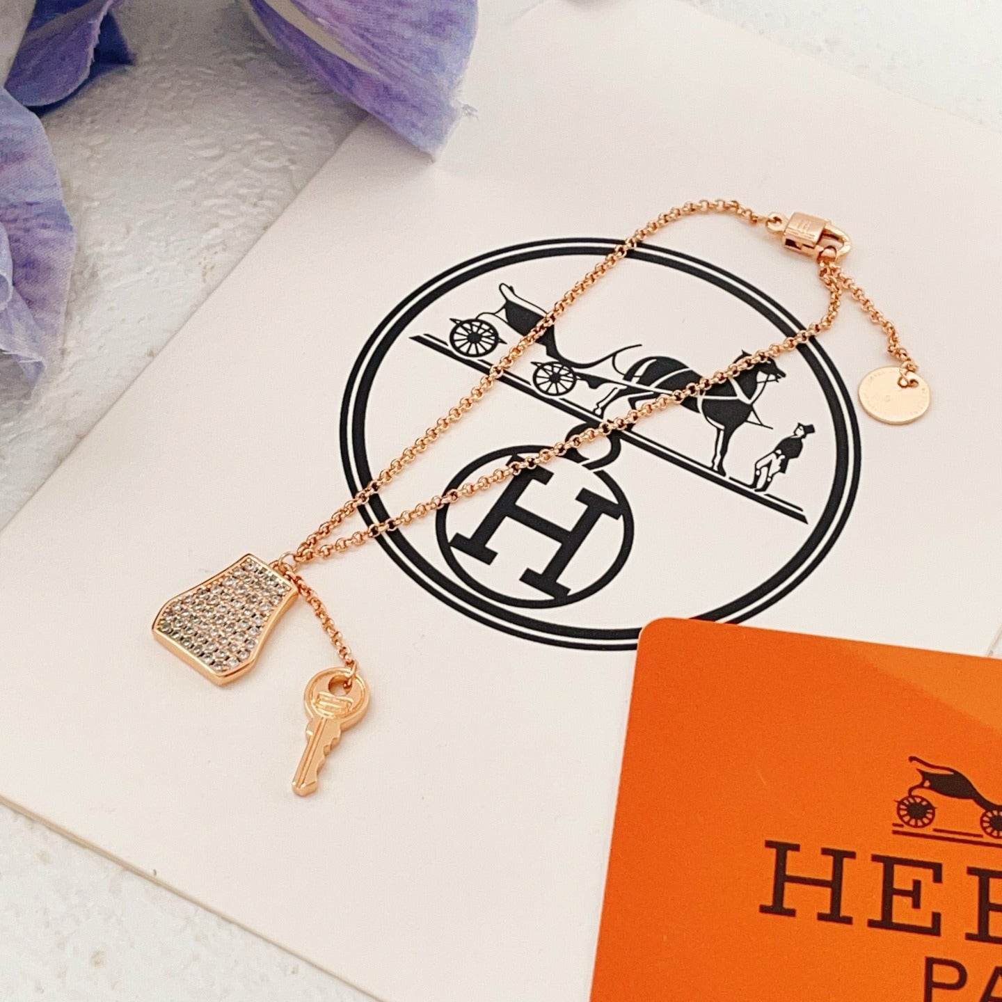 Hermes Brass Tassel Bracelet