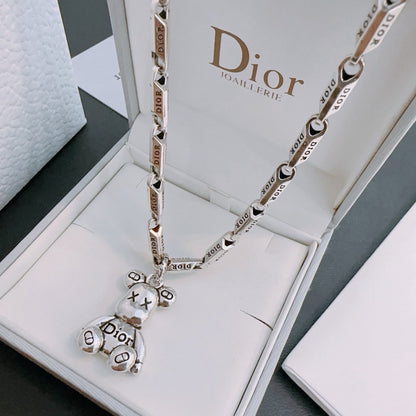 Dior Sterling Silver Chain Necklace