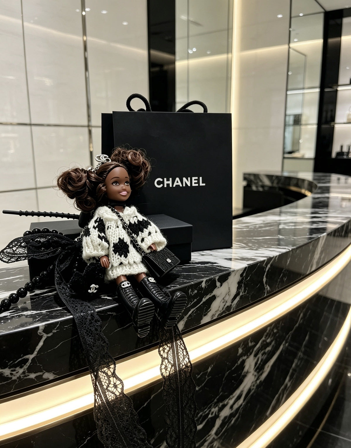Chanel Vintage-Finish Keychain