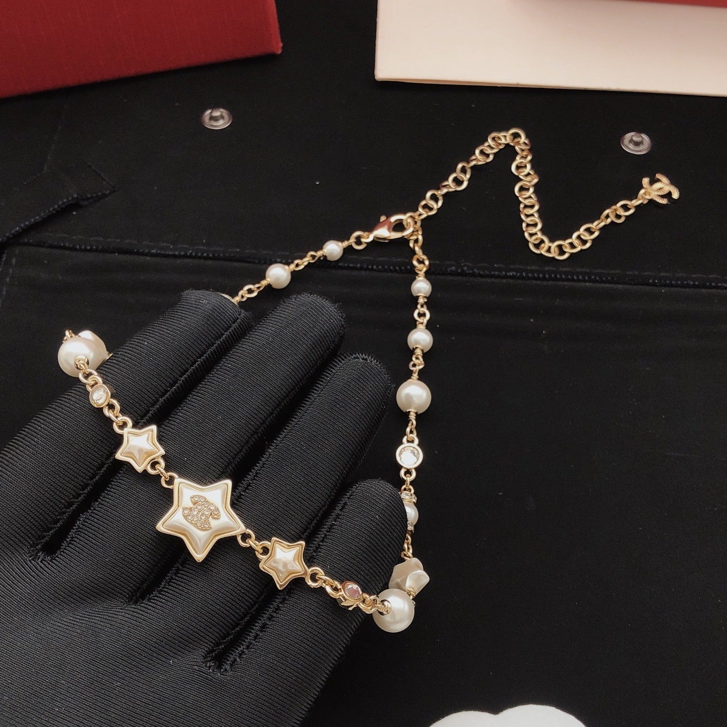 Chanel Brass Star Necklace