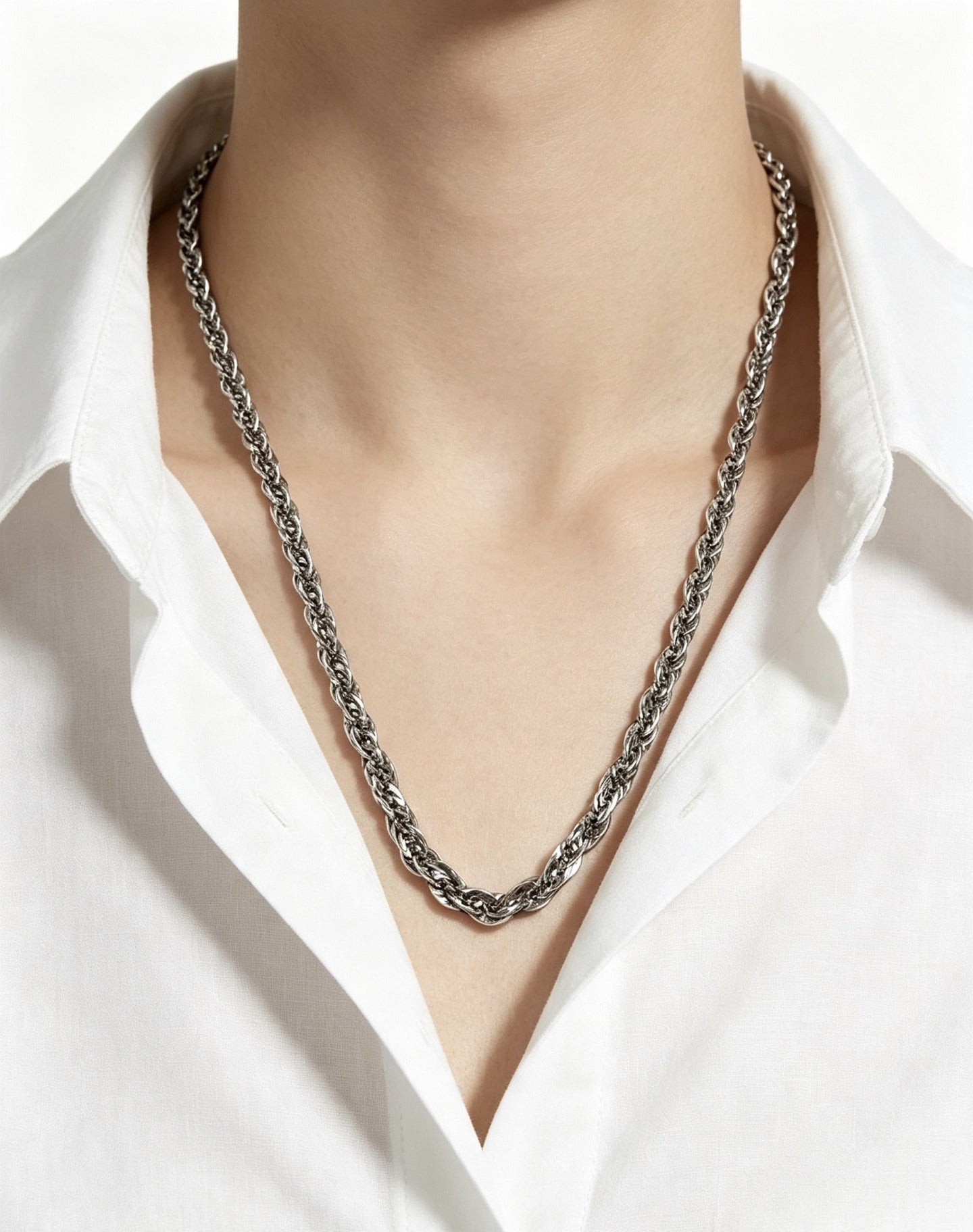 Dior Sterling Silver Chain Necklace