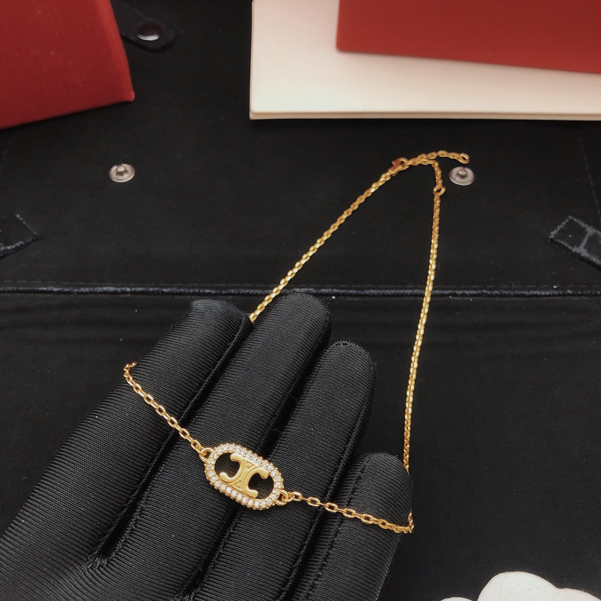 Celine Brass Necklace