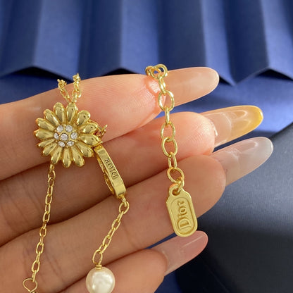 Dior Gold Brass Pearl Bracelet