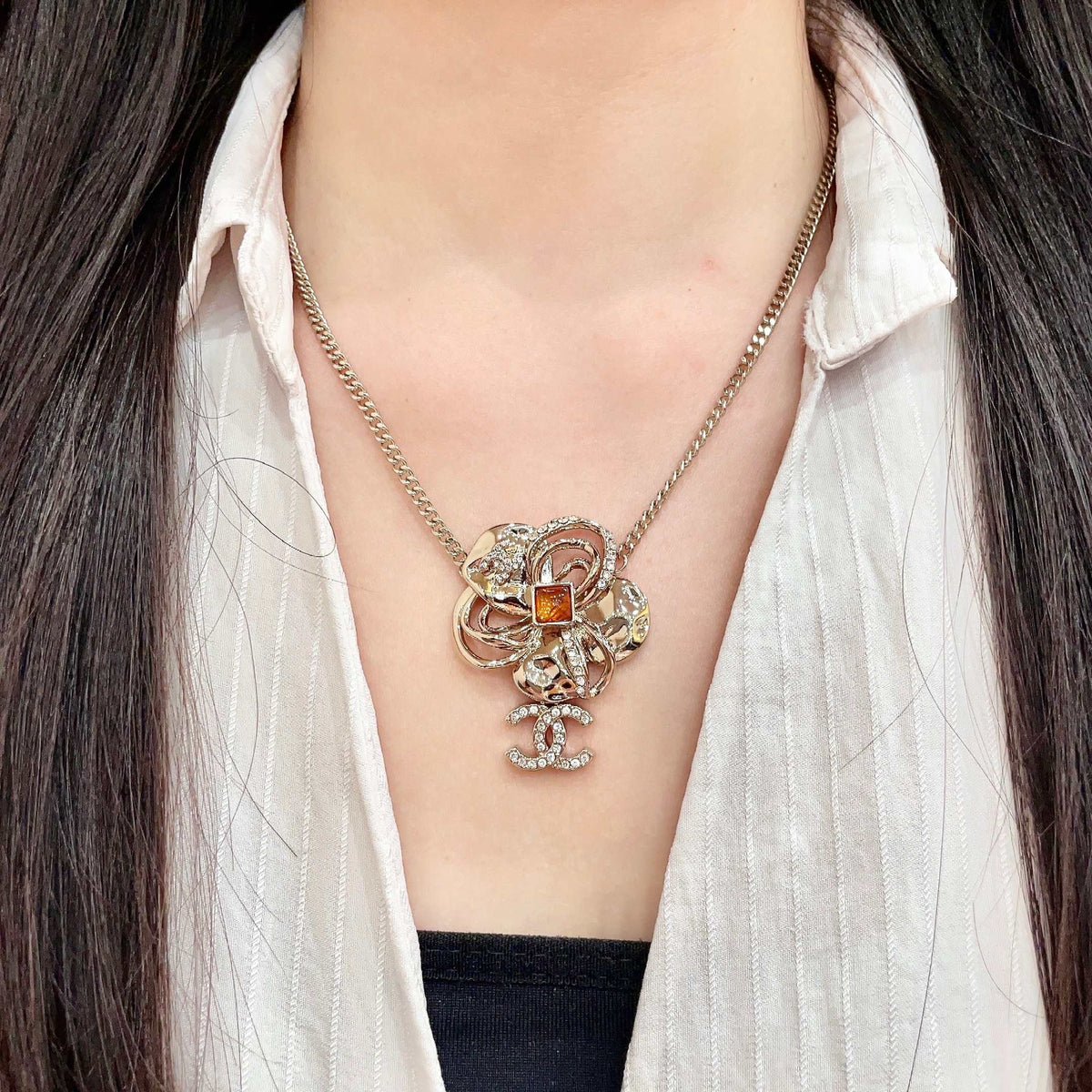 Chanel Logo Necklace