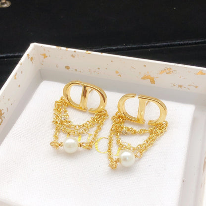 Dior Brass Tassel Earrings