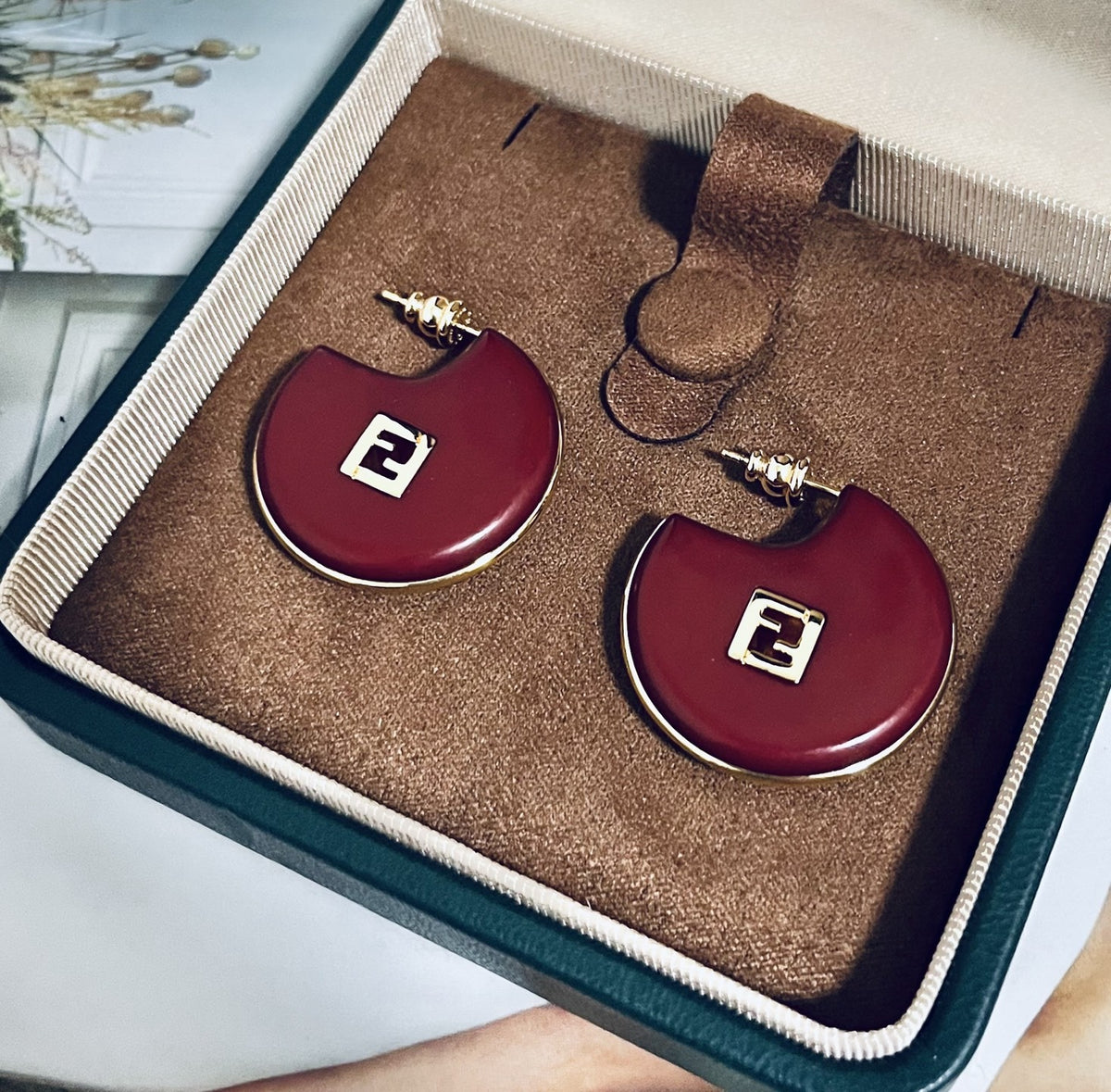 Fendi Logo Earrings