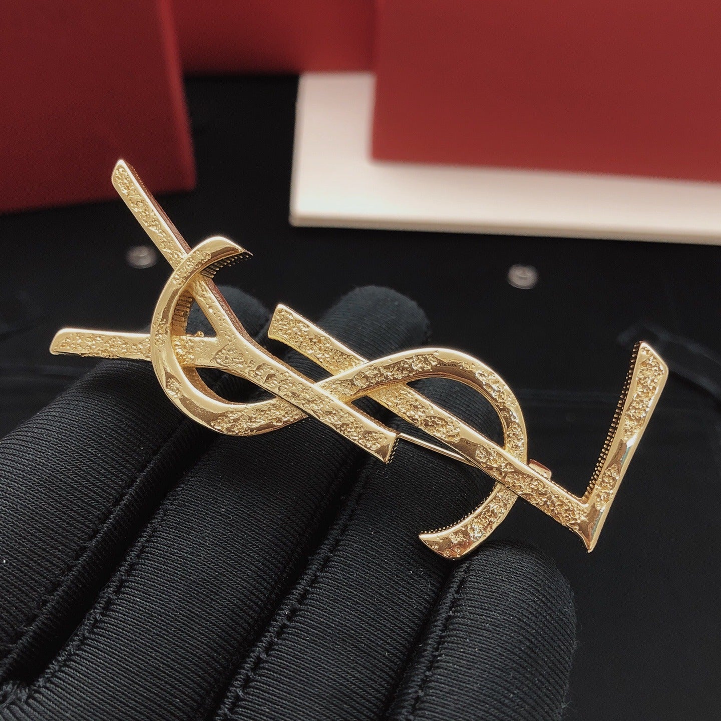 Saint Laurent Brass Brooch