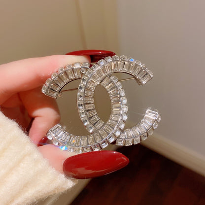 Chanel Brass Rectangular Brooch