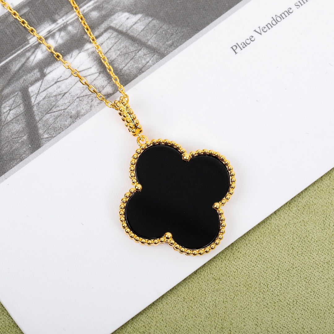 Van Cleef & Arpels Sterling Silver Alhambra Necklace