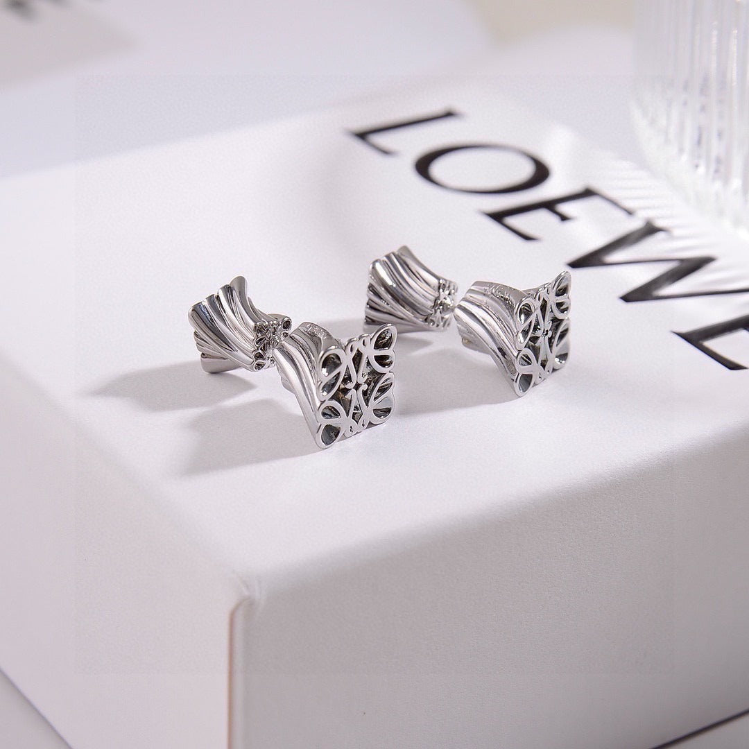 Loewe Brass Logo Earrings