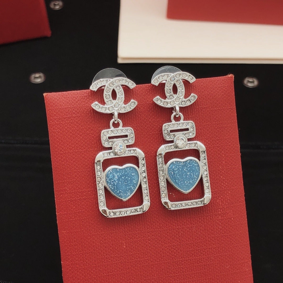 Chanel Brass Heart Earrings
