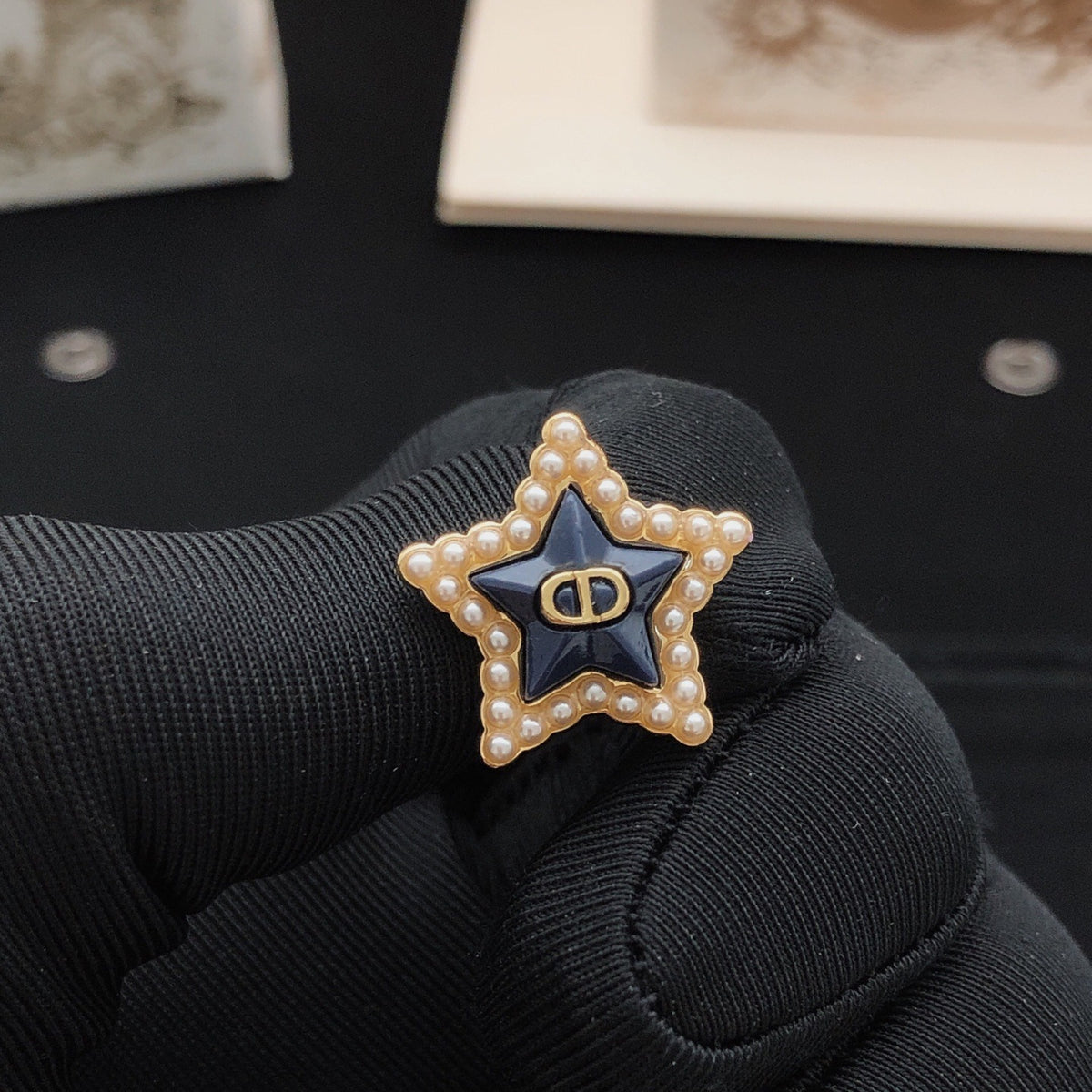 Dior Brass Star Earrings