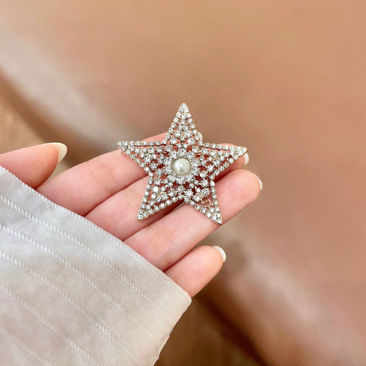 Dior Brass Logo Brooch