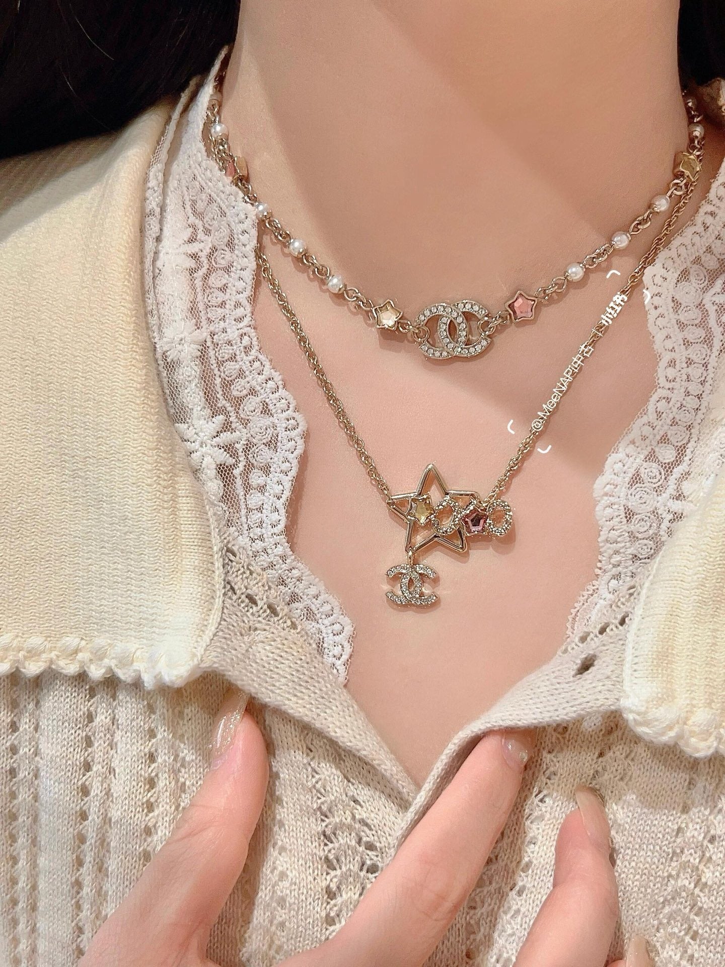 Chanel Brass Star Necklace