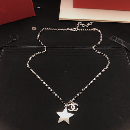 Chanel Brass Star Necklace